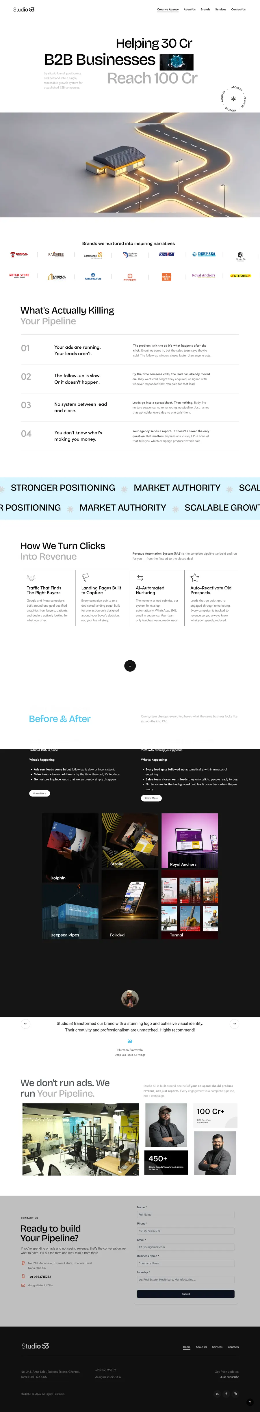 studio53.ae website screenshot